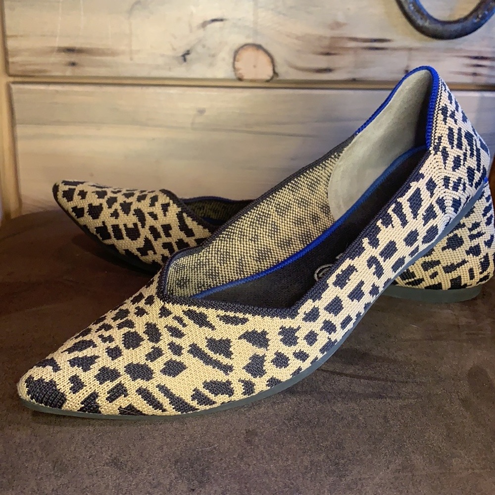 Rothy’s pointed-toe flat. Retired Leopard print. Size 11.5